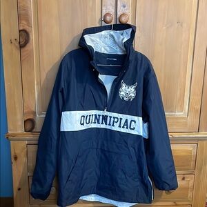 Quinnipiac university Blue and White Windbreaker